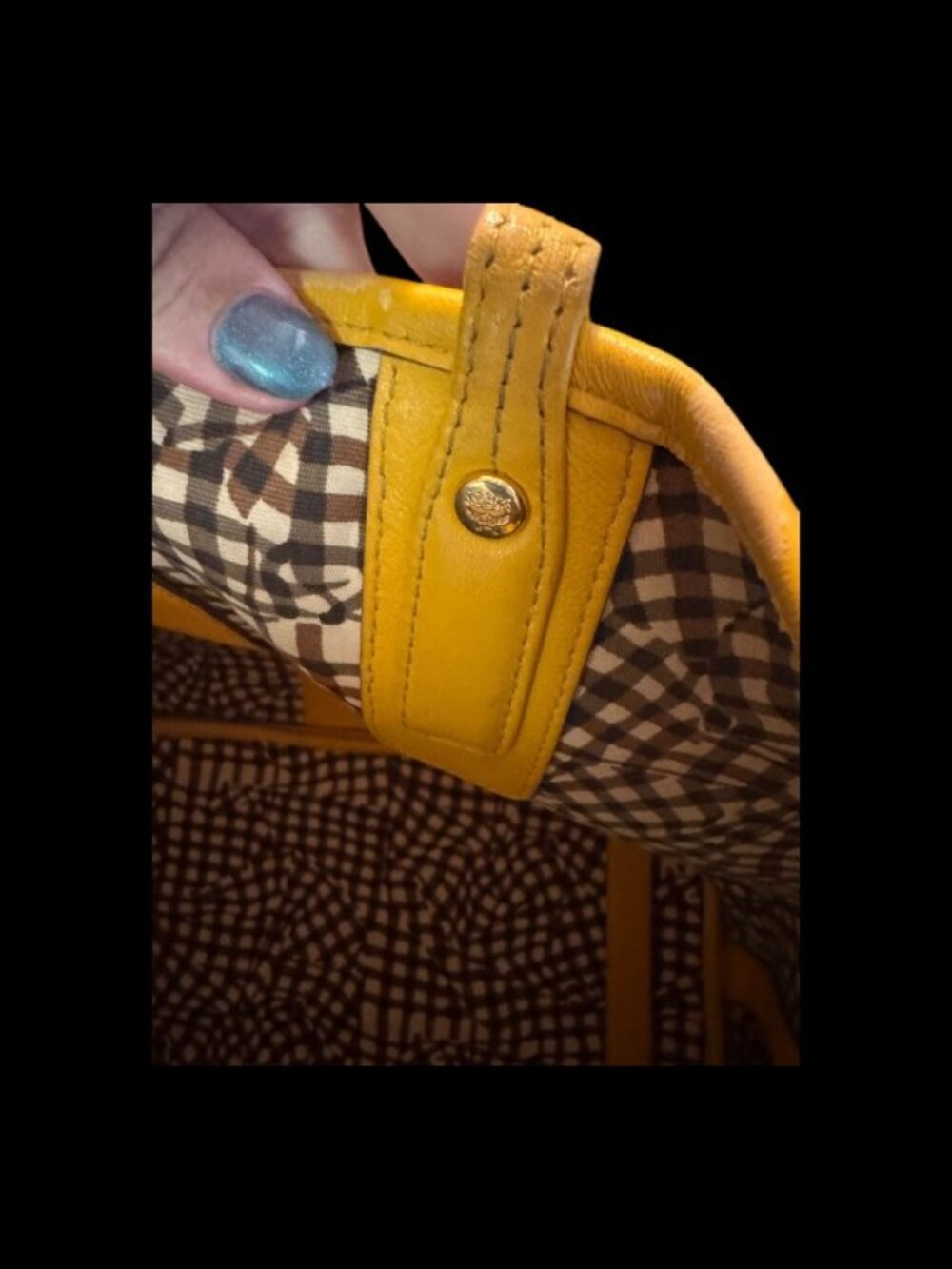 MCM Medium Liz Reversible Shopper | Cognac + Yellow - Picture 9 of 15